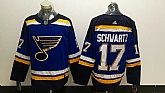 St. Louis Blues 17 Jaden Schwartz Blue Adidas Stitched Jersey,baseball caps,new era cap wholesale,wholesale hats